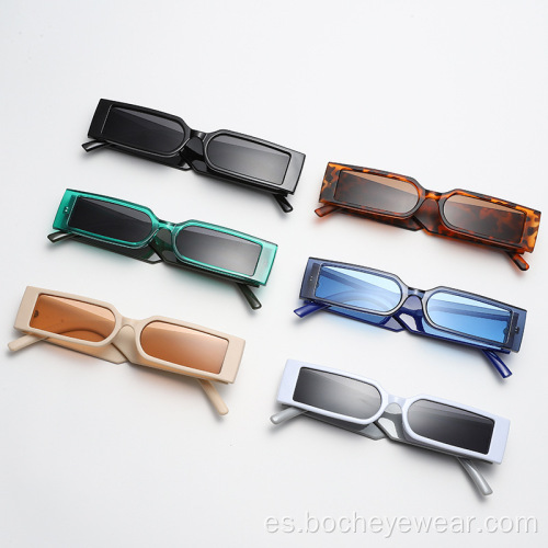 Nuevo Retro pequeño marco cuadrado gafas de sol mujer punk hip hop gafas de moda de pierna ancha disco gafas de sol para hombre s21147